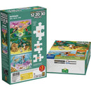 Quebra-cabeça Cartonado Animais Céu, Terra E Mar - Puzzle Progressivo 12/20/30 Peças