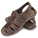 Sandália Papete Masculina De Couro Café - DCB0980LTCFE