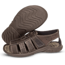 Sandália Papete Masculina De Couro Café - DCB0980LTCFE