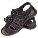 Sandália Papete Masculina De Couro Preto - DCB0980LTPTO