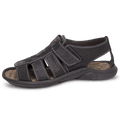 Sandália Papete Masculina De Couro Preto - DCB0980LTPTO
