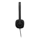 Headset Logitech H151 Preto estéreo analógico 981-000587