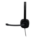 Headset Logitech H151 Preto estéreo analógico 981-000587