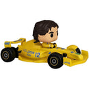 Boneco Funko Pop Rides Deluxe Ayrton Senna Na Lotus Amarela 10cm