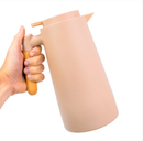 Garrafa Térmica Jarra Inox Café Chá 1 Litro Cabo Madeira