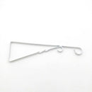 Mão Francesa P Vaso Branca 30 Cm Suporte De Metal