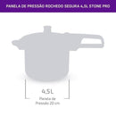 Panela de Pressão Rochedo Segura Fechamento Externo 4,5 Litros Stone Pro