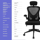Cadeira de Escritório Ergonômica Fortrek Ergo Base Ajustável Preta