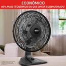 Ventilador de Mesa Arno Essential 6 Pás 40cm 140W Preto/Cinza 127V VD2E