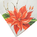 Kit 4 Guardanapos De Tecido Flor Natal 40cmx40cm - UN / 4