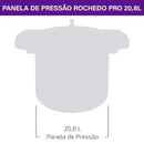 Panela de Pressão de Alta Capacidade Rochedo Pro 20L