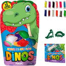 Massa Para Modelar Criativa Dino 120g Com 12 Cores E 2 Moldes