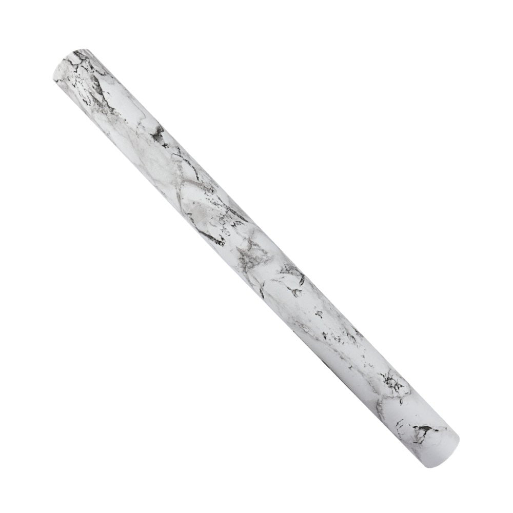 Papel de Parede 5MX45CM PVC Marmorizado Preto e Branco