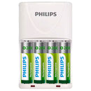 Carregador Scb Philips (01 Carregador E 04 Un Pilhas Aa)