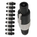 Conector Macho Para Cabos 4 Polos Spk Metal Storm 10 Unidades