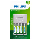 Carregador Scb Philips (01 Carregador E 04 Un Pilhas Aa)