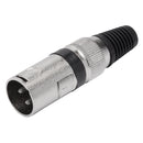 Conector Xlr Macho Linha Preto Metalico Storm  05 Unidades