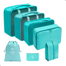 Kit 7 Peças Necessaire Organizadores Cor:cinza