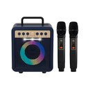 Caixa De Som Bluetooth 2 Microfones Karaokê Modelo:preto