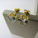 Brinco Zircônias De Coração Grande Banhado Em Ouro 18k Cor:dourado