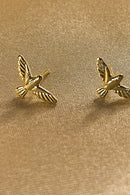 Brinco Pequeno De Espirito Santo Banhado Em Ouro 18k Cor:dourado