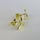 Brinco Pequeno De Espirito Santo Banhado Em Ouro 18k Cor:dourado