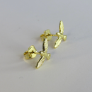 Brinco Pequeno De Espirito Santo Banhado Em Ouro 18k Cor:dourado
