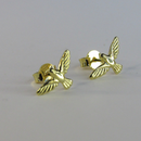 Brinco Pequeno De Espirito Santo Banhado Em Ouro 18k Cor:dourado
