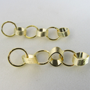 Brinco Grande De Círculos Interligados Banhado Em Ouro 18k Cor:dourado