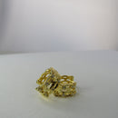 Brinco Argola Trabalhada Vazada Com 4 Zircônias Banhado Em Ouro 18k Cor:dourado