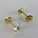 Brinco Pequeno Ponto De Luz Banhado Em Ouro 18k Cor:dourado