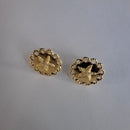 Brinco  Estrela Do Mar Trabalhado Banhado Em Ouro 18k Cor:dourado