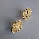 Brinco  Estrela Do Mar Trabalhado Banhado Em Ouro 18k Cor:dourado