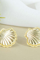 Brinco De Concha Banhado Em Ouro 18k Cor:dourado