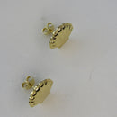 Brinco De Concha Banhado Em Ouro 18k Cor:dourado