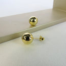Brinco De Bola Lisa Banhado Em Ouro 18k Cor:dourado