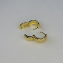 Brinco De Argolinha Grossa Trabalhada Banhado Em Ouro 18k Cor:dourado