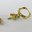 Brinco Argolinha De árvore Da Vida Banhado Em Ouro 18k Cor:dourado
