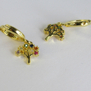 Brinco Argolinha De árvore Da Vida Banhado Em Ouro 18k Cor:dourado