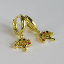 Brinco Argolinha De árvore Da Vida Banhado Em Ouro 18k Cor:dourado
