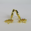 Brinco Argolinha De árvore Da Vida Banhado Em Ouro 18k Cor:dourado