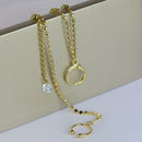 Brinco Argolinha Corrente Com Ponto De Luz E Piercing Fake Banhado Em Ouro 18k Cor:dourado