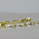 Brinco Corrente De Zircônias Banhado Em Ouro 18k Cor:dourado