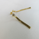 Brinco De Fita Com Zircônia Banhado Em Ouro 18k Cor:dourado