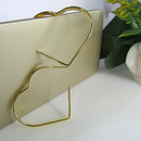 Brinco Argola Em Forma De Coração Lateral Larga Banhado Em Ouro 18k Cor:dourado