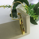 Brinco Argola Em Forma De Coração Lateral Larga Banhado Em Ouro 18k Cor:dourado
