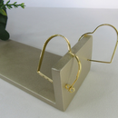 Brinco Argola Em Forma De Coração Lateral Larga Banhado Em Ouro 18k Cor:dourado