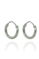 Brinco Argolinha Lisa 2x10 Em Prata 925 Cor:prateado