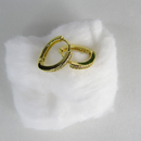 Brinco Triangular Médio Com Zircônia Banhado Em Ouro 18k Cor:dourado
