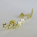 Brinco Ear Cuff Estrelas Pequenas Banhado Em Ouro 18k Cor:dourado